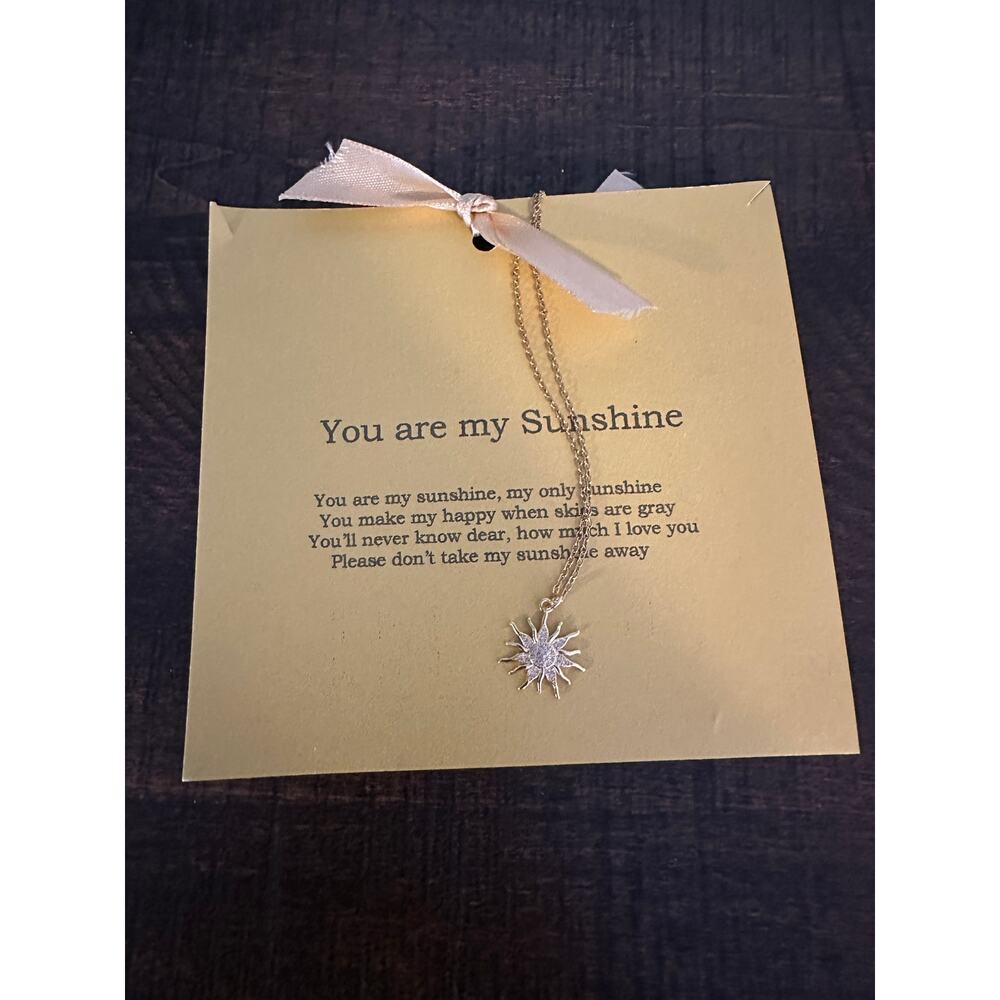 You are my Sunshine Sun Necklace Gift NEW